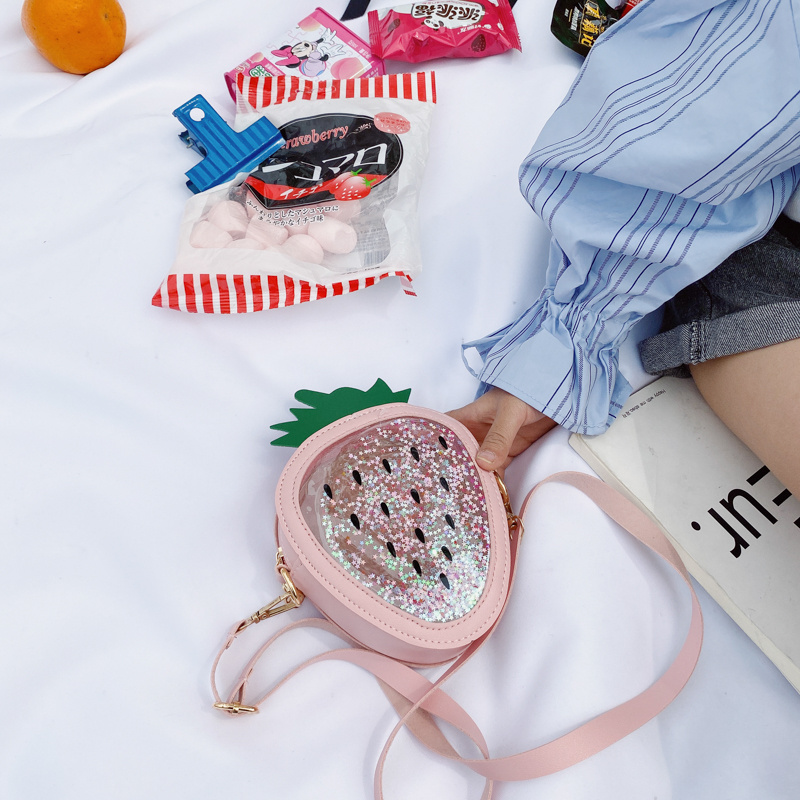 Summer Children's Pineapple Strawberry One Shoulder Jelly Bag - Image 7